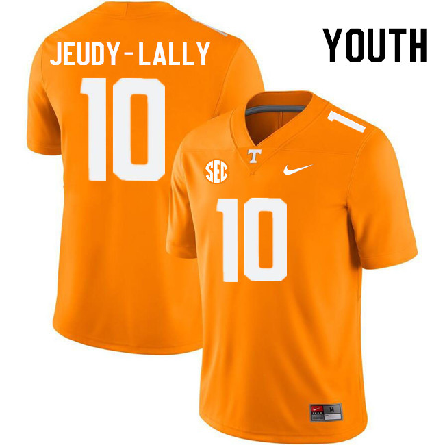 Youth #10 Gabe Jeudy-Lally Tennessee Volunteers College Football Jerseys Stitched Sale-Orange